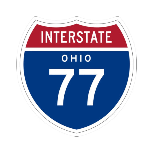 I-77 OH 1957 (Ohio) (Road Sign) STICKER Vinyl Kiss-Cut Decal 2 Inch White - The Sticker Space