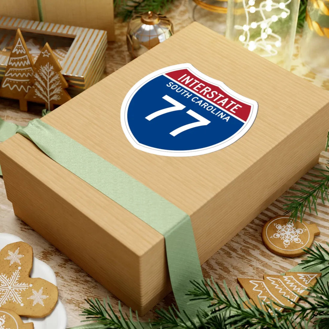 I-77 SC Metric (South Carolina) (Road Sign) STICKER Vinyl Kiss-Cut Decal - The Sticker Space