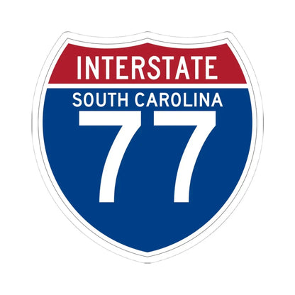 I-77 SC (South Carolina) (Road Sign) STICKER Vinyl Kiss-Cut Decal 4 Inch White - The Sticker Space