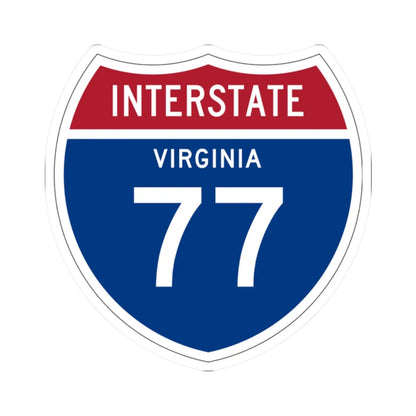I-77 VA 1957 (Virginia) (Road Sign) STICKER Vinyl Kiss-Cut Decal 2 Inch White - The Sticker Space