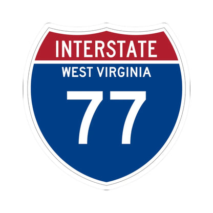 I-77 WV Metric (Virginia) (Road Sign) STICKER Vinyl Kiss-Cut Decal 2 Inch White - The Sticker Space