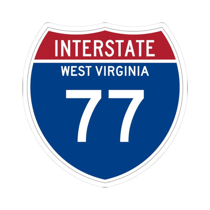 I-77 WV Metric (Virginia) (Road Sign) STICKER Vinyl Kiss-Cut Decal 3 Inch White - The Sticker Space