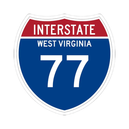 I-77 WV Metric (Virginia) (Road Sign) STICKER Vinyl Kiss-Cut Decal 4 Inch White - The Sticker Space