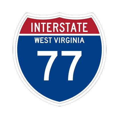 I-77 WV Metric (Virginia) (Road Sign) STICKER Vinyl Kiss-Cut Decal 6 Inch White - The Sticker Space