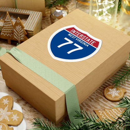 I-77 WV Metric (Virginia) (Road Sign) STICKER Vinyl Kiss-Cut Decal - The Sticker Space