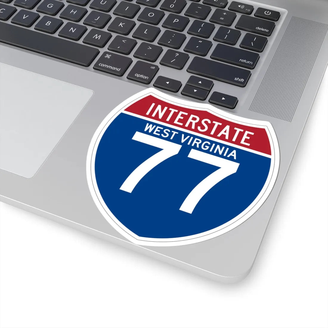 I-77 WV (Virginia) (Road Sign) STICKER Vinyl Kiss-Cut Decal - The Sticker Space