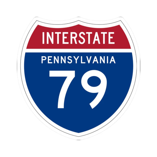 I-79 PA 1957 (Pennsylvania) (Road Sign) STICKER Vinyl Kiss-Cut Decal 2 Inch White - The Sticker Space