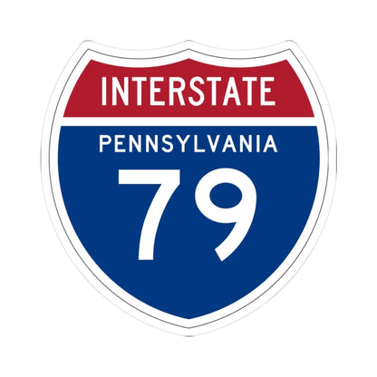 I-79 PA 1957 (Pennsylvania) (Road Sign) STICKER Vinyl Kiss-Cut Decal 3 Inch White - The Sticker Space
