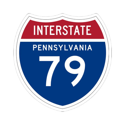 I-79 PA 1957 (Pennsylvania) (Road Sign) STICKER Vinyl Kiss-Cut Decal 4 Inch White - The Sticker Space