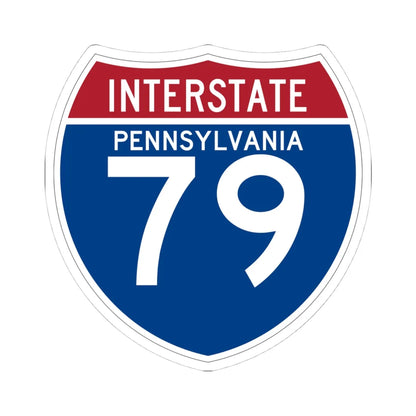 I-79 PA (Pennsylvania) (Road Sign) STICKER Vinyl Kiss-Cut Decal 4 Inch White - The Sticker Space