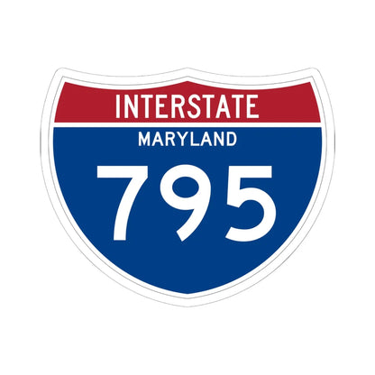 I-795 MD Metric (Maryland) (Road Sign) STICKER Vinyl Kiss-Cut Decal 6 Inch White - The Sticker Space