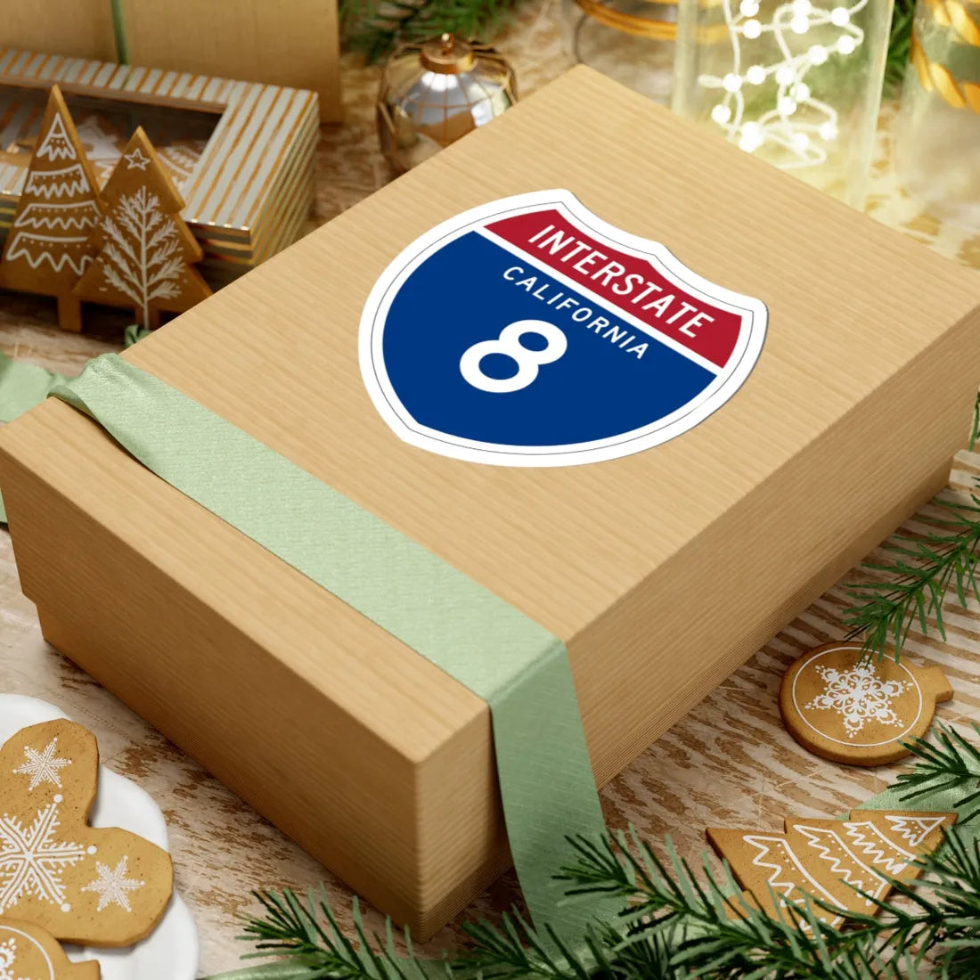 I-8 CA (California) (Road Sign) STICKER Vinyl Kiss-Cut Decal - The Sticker Space