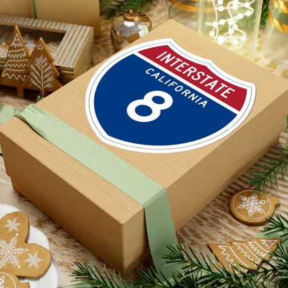 I-8 CA (California) (Road Sign) STICKER Vinyl Kiss-Cut Decal - The Sticker Space