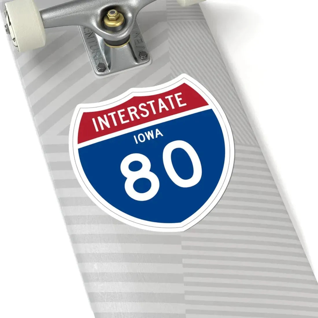 I-80 IA 1957 (Iowa) (Road Sign) STICKER Vinyl Kiss-Cut Decal - The Sticker Space