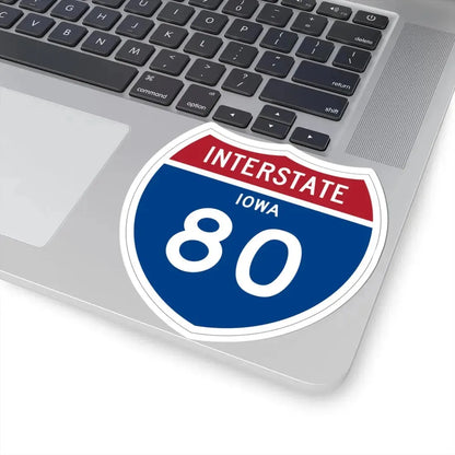 I-80 IA 1957 (Iowa) (Road Sign) STICKER Vinyl Kiss-Cut Decal - The Sticker Space