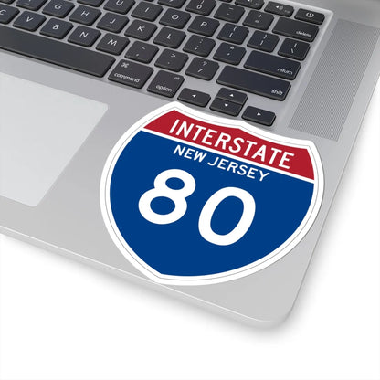 I-80 NJ Metric (New Jersey) (Road Sign) STICKER Vinyl Kiss-Cut Decal - The Sticker Space