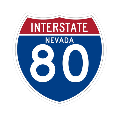 I-80 NV (Nevada) (Road Sign) STICKER Vinyl Kiss-Cut Decal 3 Inch White - The Sticker Space