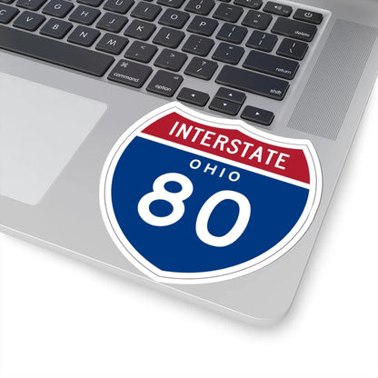 I-80 OH 1957 (Ohio) (Road Sign) STICKER Vinyl Kiss-Cut Decal - The Sticker Space