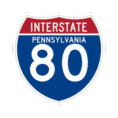 I-80 PA (Pennsylvania) (Road Sign) STICKER Vinyl Kiss-Cut Decal 2 Inch White - The Sticker Space