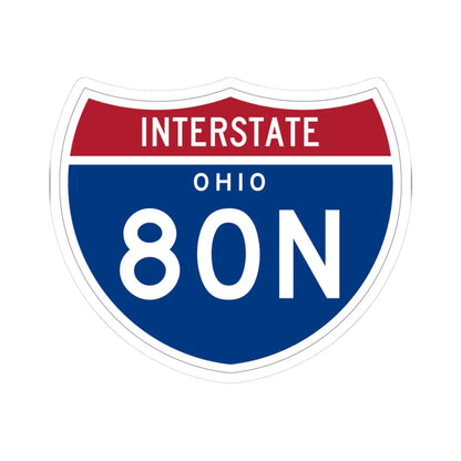I-80N OH 1961 (Ohio) (Road Sign) STICKER Vinyl Kiss-Cut Decal 3 Inch White - The Sticker Space