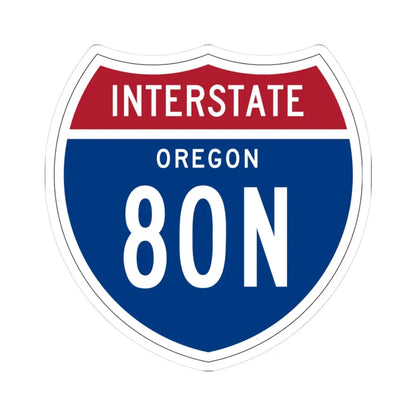 I-80N OR 1957 (Oregon) (Road Sign) STICKER Vinyl Kiss-Cut Decal 3 Inch White - The Sticker Space