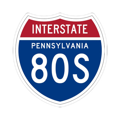 I-80S PA 1957 (Pennsylvania) (Road Sign) STICKER Vinyl Kiss-Cut Decal 4 Inch White - The Sticker Space