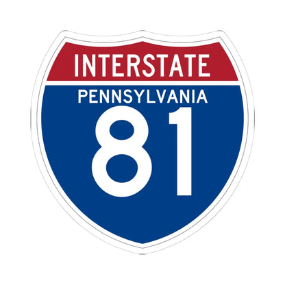 I-81 PA (Pennsylvania) (Road Sign) STICKER Vinyl Kiss-Cut Decal 4 Inch White - The Sticker Space