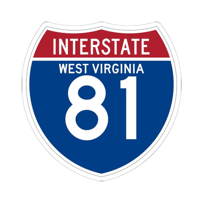I-81 WV (Virginia) (Road Sign) STICKER Vinyl Kiss-Cut Decal 6 Inch White - The Sticker Space