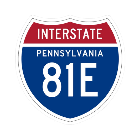 I-81E PA 1957 (Pennsylvania) (Road Sign) STICKER Vinyl Kiss-Cut Decal 2 Inch White - The Sticker Space