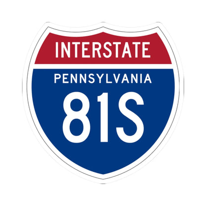 I-81S PA 1957 (Pennsylvania) (Road Sign) STICKER Vinyl Kiss-Cut Decal 2 Inch White - The Sticker Space