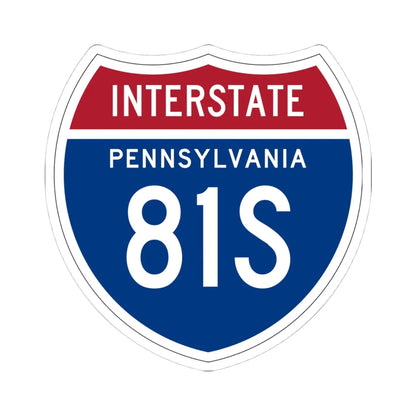 I-81S PA 1957 (Pennsylvania) (Road Sign) STICKER Vinyl Kiss-Cut Decal 4 Inch White - The Sticker Space