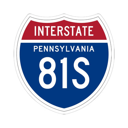 I-81S PA 1957 (Pennsylvania) (Road Sign) STICKER Vinyl Kiss-Cut Decal 6 Inch White - The Sticker Space