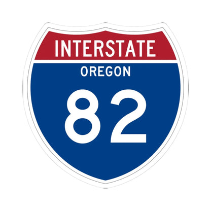 I-82 OR Metric (Oregon) (Road Sign) STICKER Vinyl Kiss-Cut Decal 3 Inch White - The Sticker Space