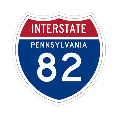 I-82 PA 1957 (Pennsylvania) (Road Sign) STICKER Vinyl Kiss-Cut Decal 6 Inch White - The Sticker Space