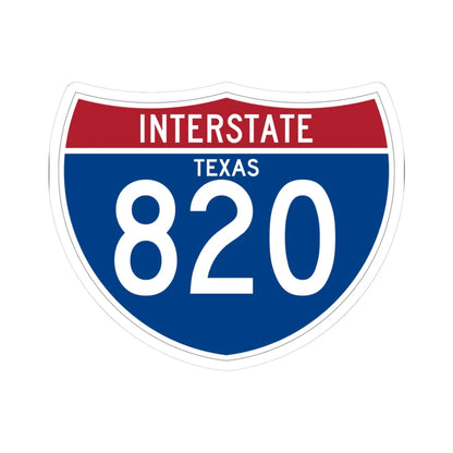 I-820 TX (Texas) (Road Sign) STICKER Vinyl Kiss-Cut Decal 3 Inch White - The Sticker Space