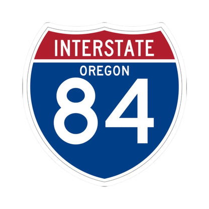 I-84 OR (Oregon) (Road Sign) STICKER Vinyl Kiss-Cut Decal 2 Inch White - The Sticker Space