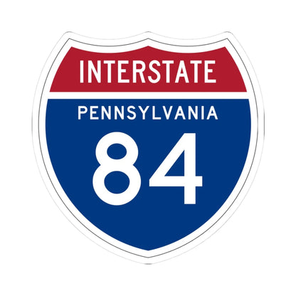 I-84 PA 1957 (Pennsylvania) (Road Sign) STICKER Vinyl Kiss-Cut Decal 3 Inch White - The Sticker Space