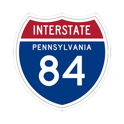 I-84 PA 1957 (Pennsylvania) (Road Sign) STICKER Vinyl Kiss-Cut Decal 4 Inch White - The Sticker Space