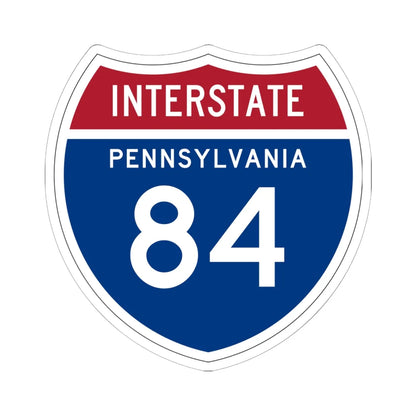 I-84 PA 1957 (Pennsylvania) (Road Sign) STICKER Vinyl Kiss-Cut Decal 6 Inch White - The Sticker Space