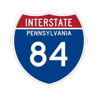 I-84 PA Metric (Pennsylvania) (Road Sign) STICKER Vinyl Kiss-Cut Decal 2 Inch White - The Sticker Space