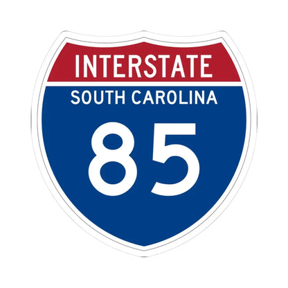 I-85 SC Metric (South Carolina) (Road Sign) STICKER Vinyl Kiss-Cut Decal 3 Inch White - The Sticker Space