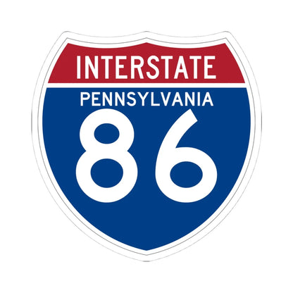 I-86 PA (Pennsylvania) (Road Sign) STICKER Vinyl Kiss-Cut Decal 4 Inch White - The Sticker Space