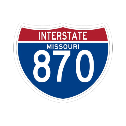 I-870 MO (Missouri) (Road Sign) STICKER Vinyl Kiss-Cut Decal 4 Inch White - The Sticker Space