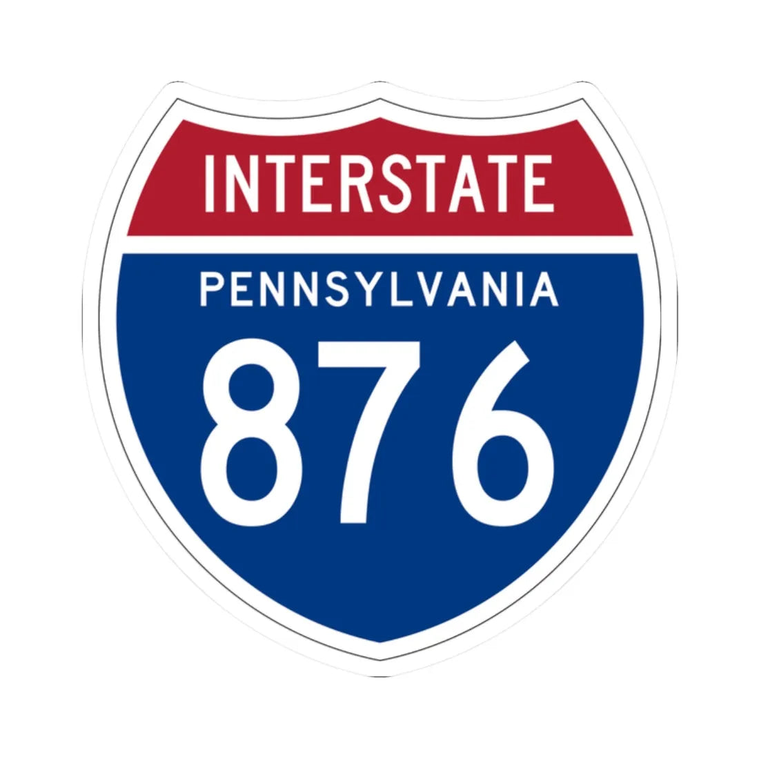 I-876 PA 1957 (Pennsylvania) (Road Sign) STICKER Vinyl Kiss-Cut Decal - The Sticker Space