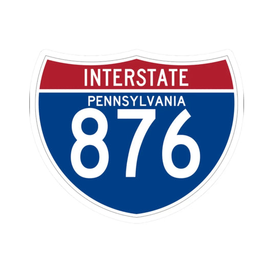 I-876 PA (Pennsylvania) (Road Sign) STICKER Vinyl Kiss-Cut Decal 2 Inch White - The Sticker Space