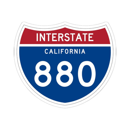 I-880 CA (California) (Road Sign) STICKER Vinyl Kiss-Cut Decal 6 Inch White - The Sticker Space