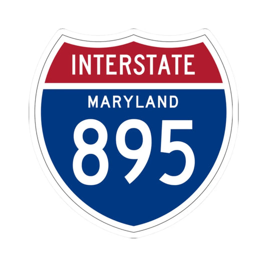 I-895 MD 1957 (Maryland) (Road Sign) STICKER Vinyl Kiss-Cut Decal 2 Inch White - The Sticker Space