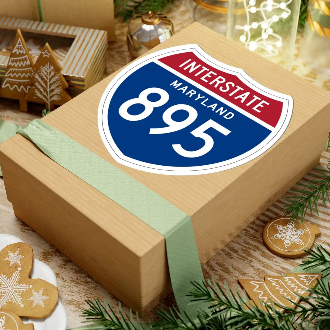 I-895 MD 1957 (Maryland) (Road Sign) STICKER Vinyl Kiss-Cut Decal - The Sticker Space