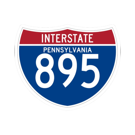 I-895 PA (Pennsylvania) (Road Sign) STICKER Vinyl Kiss-Cut Decal 2 Inch White - The Sticker Space