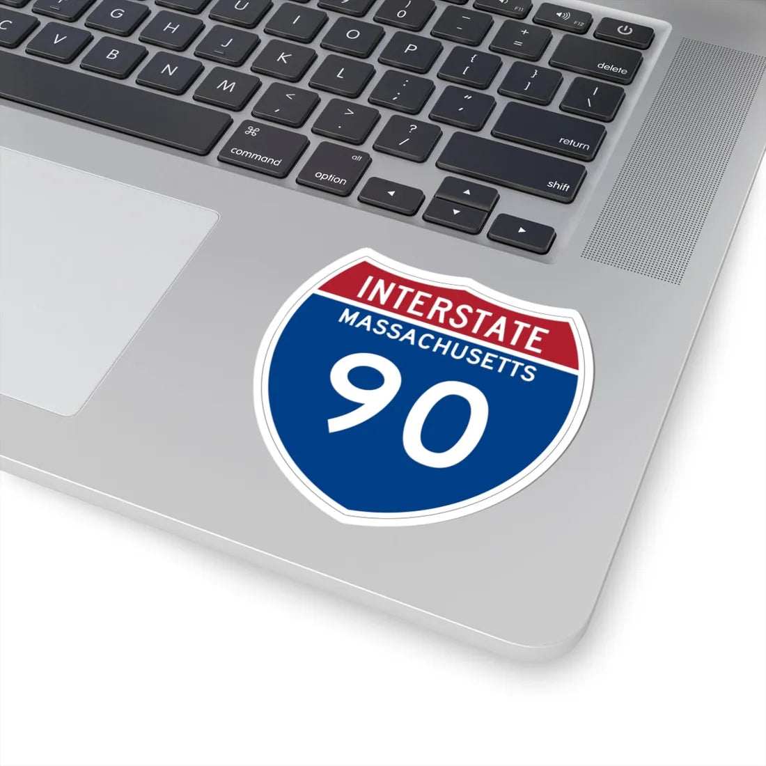 I-90 MA Metric (Massachusetts) (Road Sign) STICKER Vinyl Kiss-Cut Decal - The Sticker Space